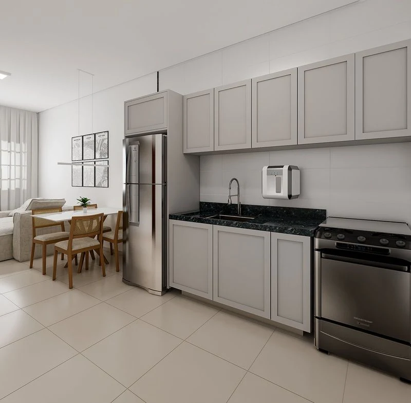 Cozinha do modelo 48,89 m²