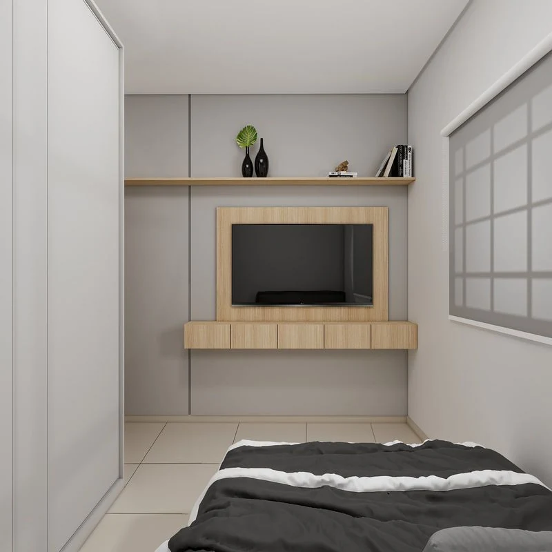 Quarto de casal do modelo 48,89 m²