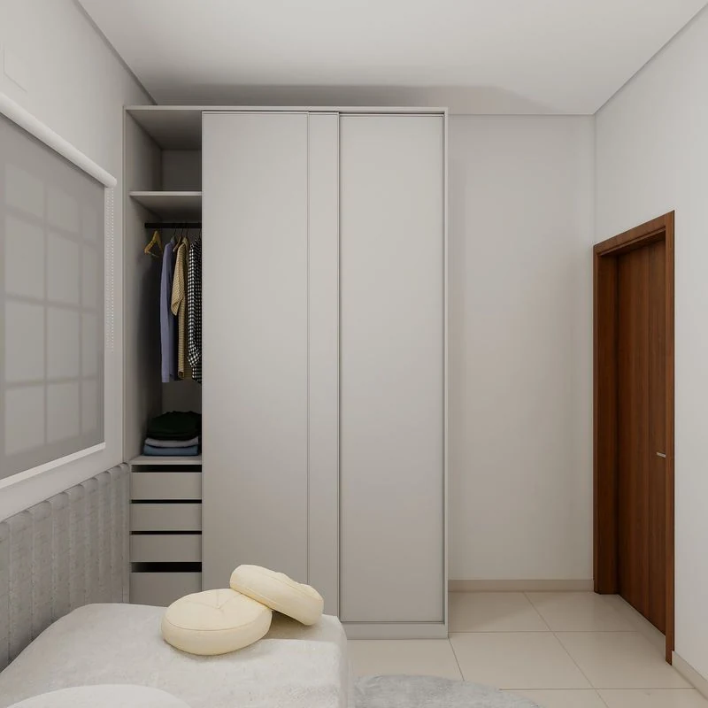 Quarto de solteiro do modelo 48,89 m²