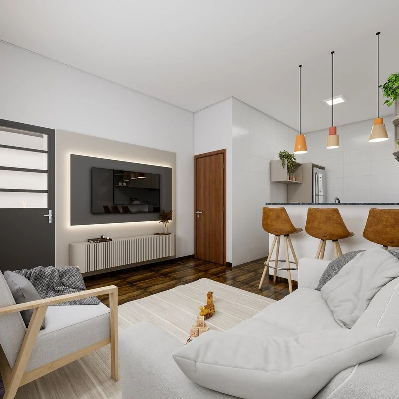 Sala do modelo 51,67 m²