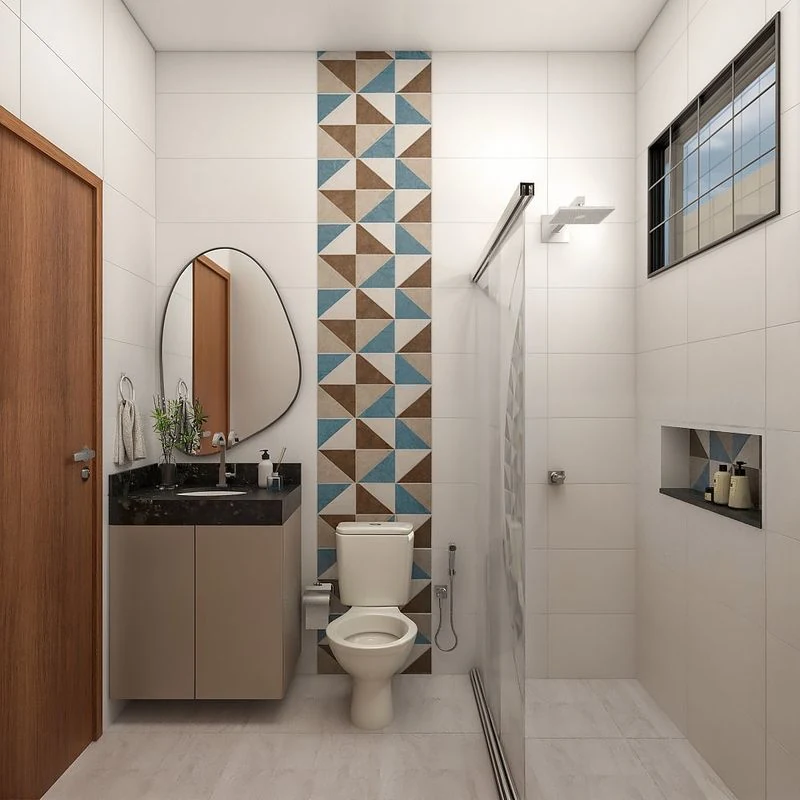 Banheiro do modelo 52,10 m²