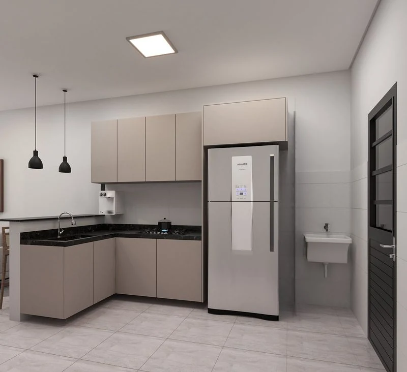 Cozinha do modelo 52,10 m²