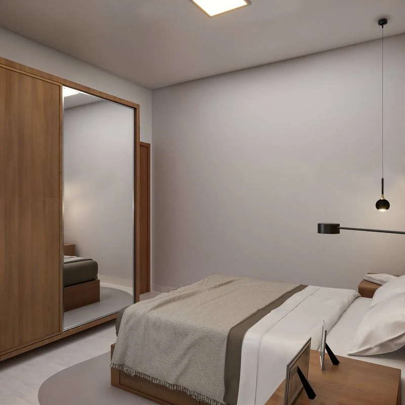 Quarto do modelo 52,10 m²