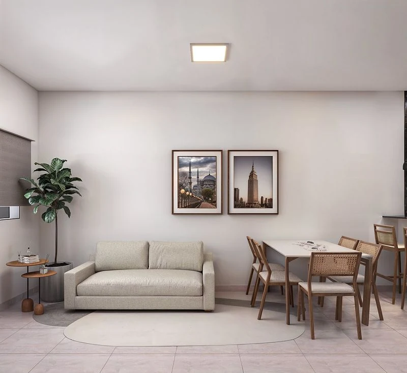 Sala do modelo 52,10 m²