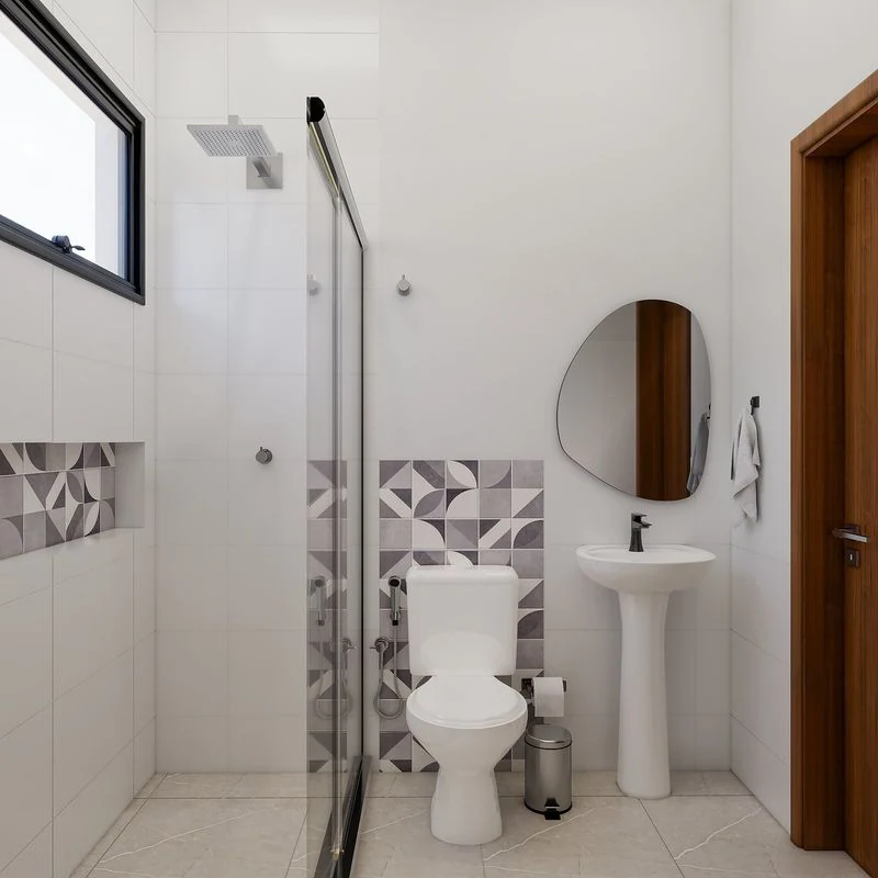Banheiro do modelo 53,01 m²