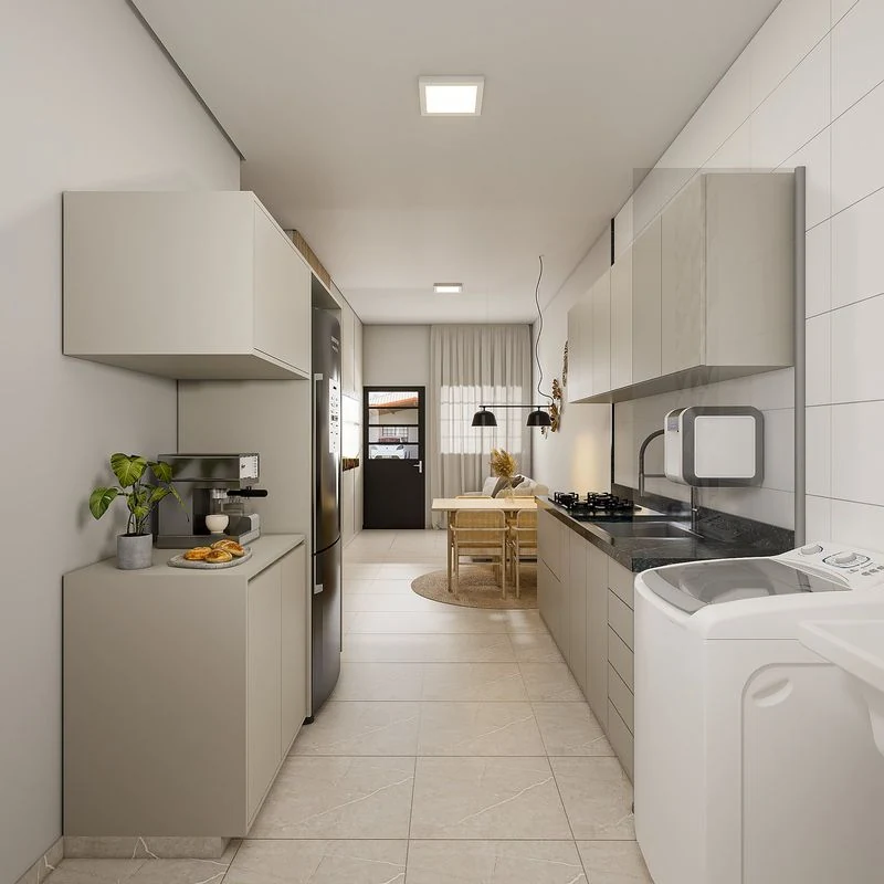 Cozinha do modelo 53,01 m²