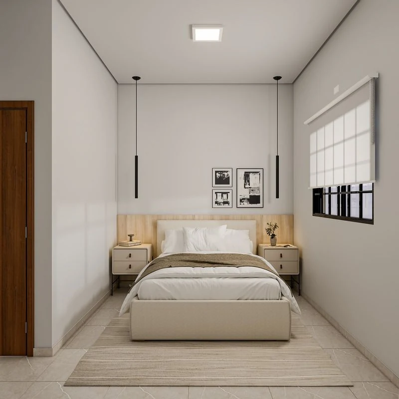 Quarto de casal do modelo 53,01 m²