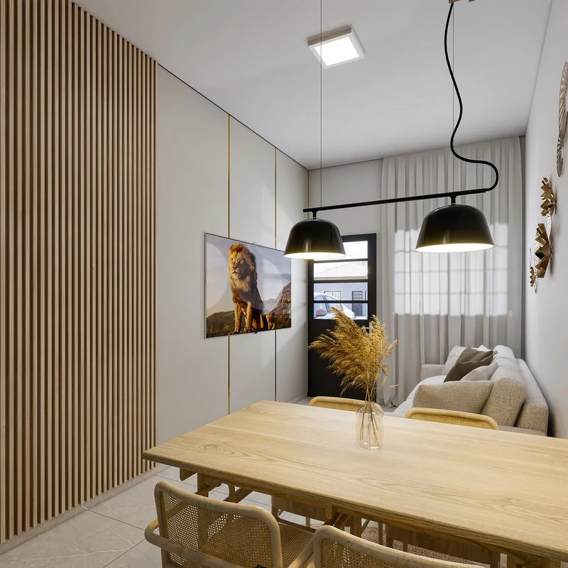 Sala de jantar do modelo 53,01 m²